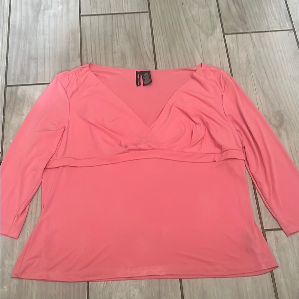 Mixit Coral V-Neck Blouse